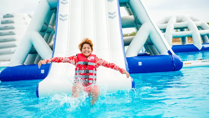 water obstacle course