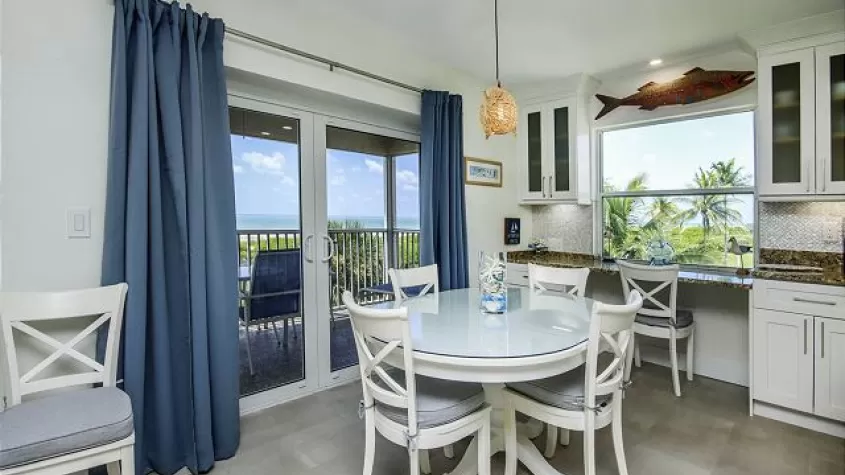 Interior of condo at at Sanibel Arms West Condos