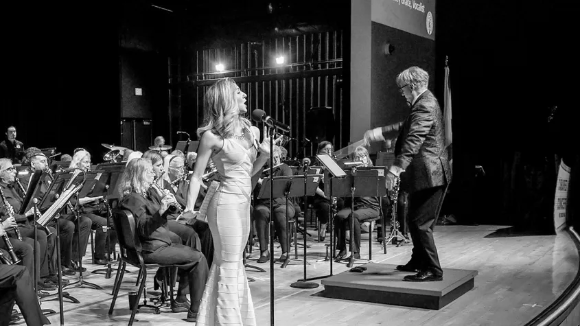 Whitney Grace singing "Argentina" with the SW FL Concert Band